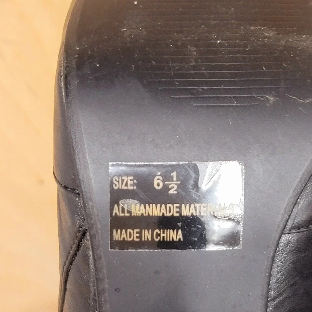 QUPID Women's Boots Size 6.5 Black Knee Hi Roll Down Tweed Pull Ons